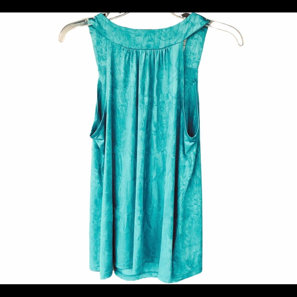 IZ Byer California Teal Silky Tank Top Size L - Picture 2 of 7